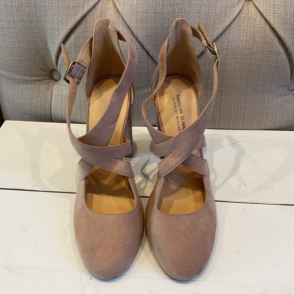 American Glamour Badgley Mischka Pumps Beige 8.5 - Picture 5 of 12